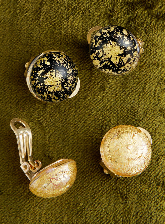 Midnight Carnival Clip Earrings