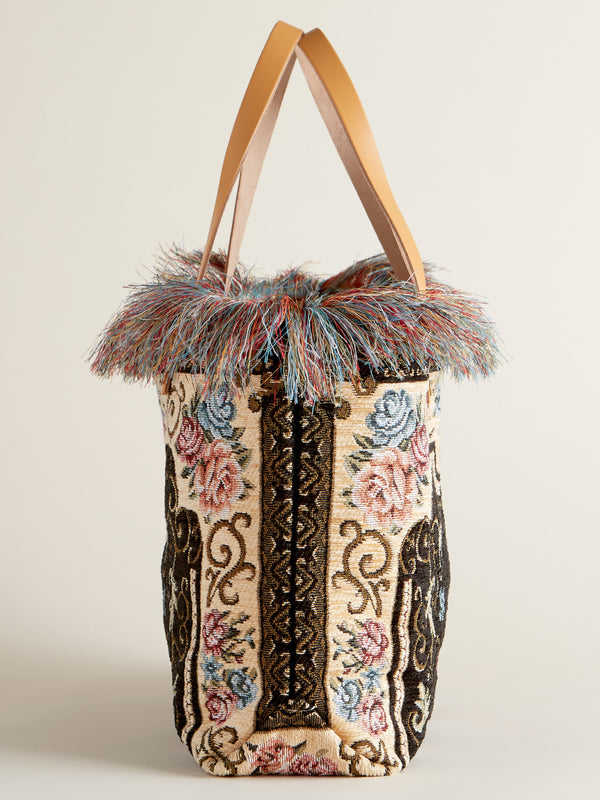 Boho Fringe Tapestry Bag