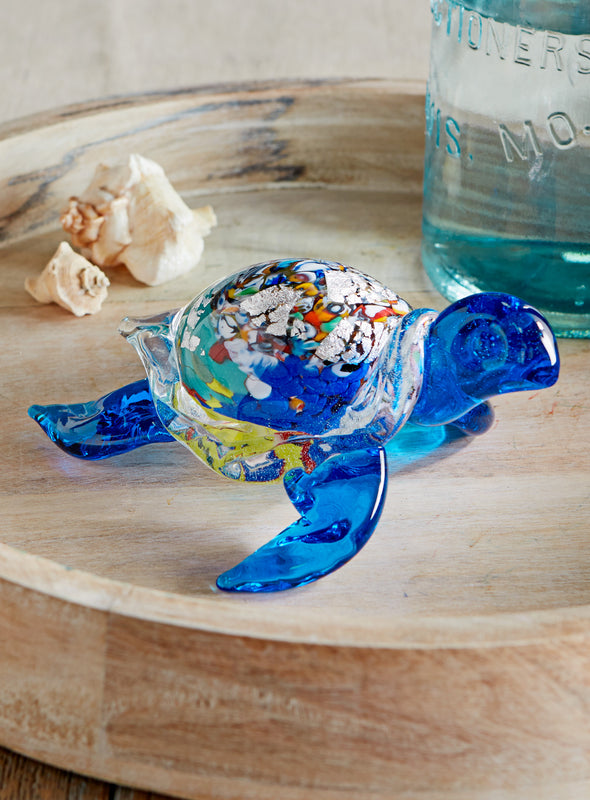Murano Glass Sea Turtle Sculpture