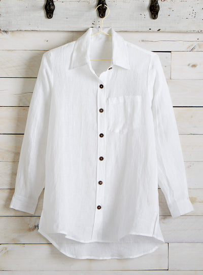 Algarve European Linen Long-sleeve Shirt