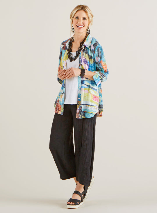 Ocean Park Burnout Blouse