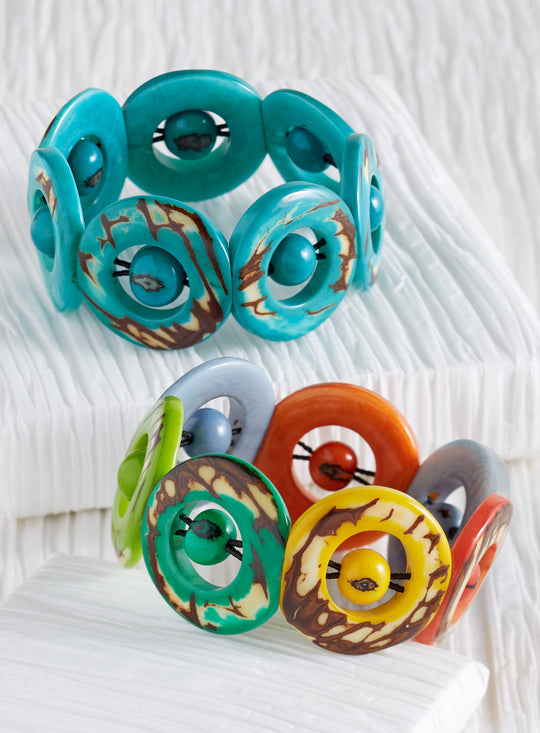 Tropical Tagua Circle Bracelets