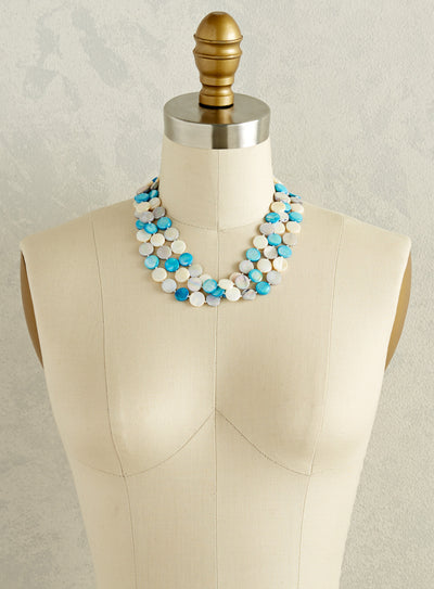 Sand and Sea Mother-of-Pearl Necklace