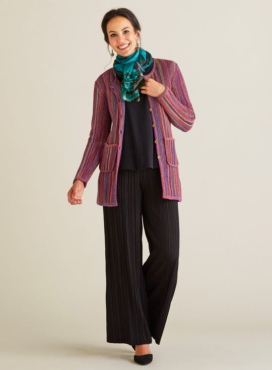 Peruvian Alpaca Stripe Cardigan