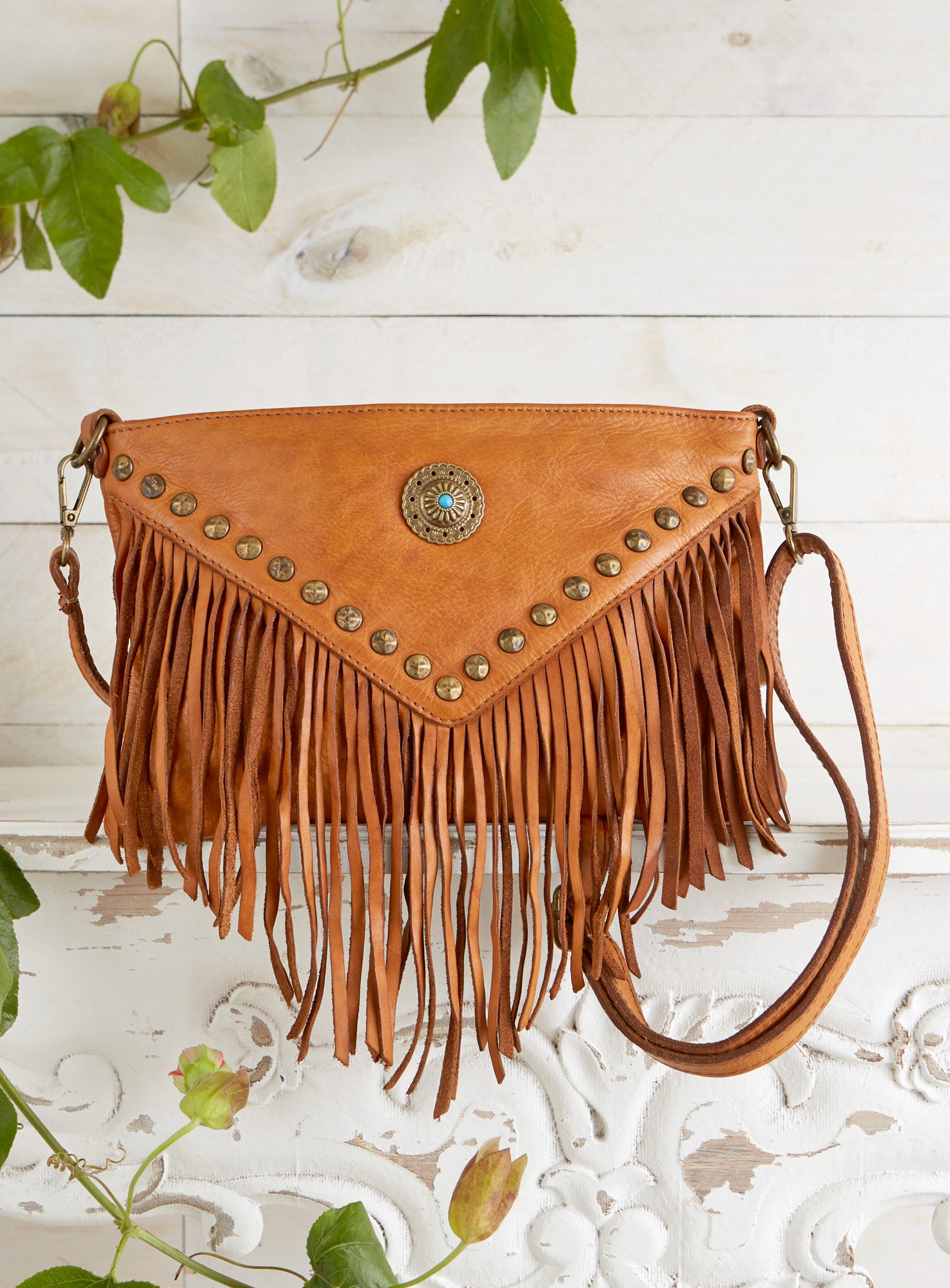 High Noon Fringed Leather Bag | Petalura