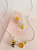 What’s the Buzz Amber Necklace and Earrings Set