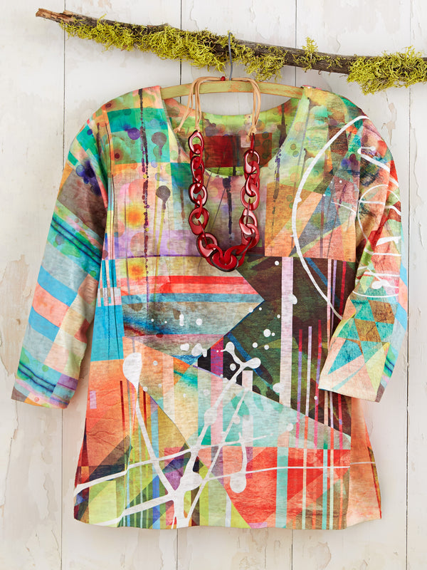 LA Graphics Abstract Tunic