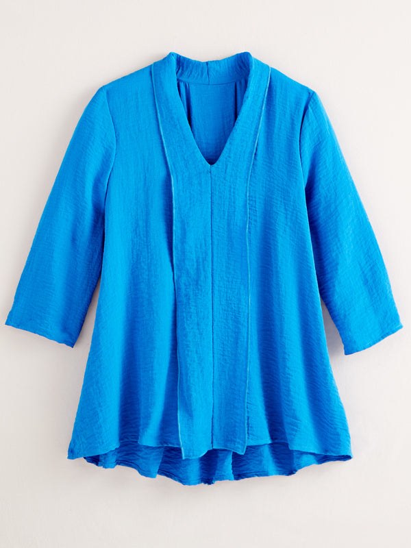 Flutter and Flatter V-Neck Blouse