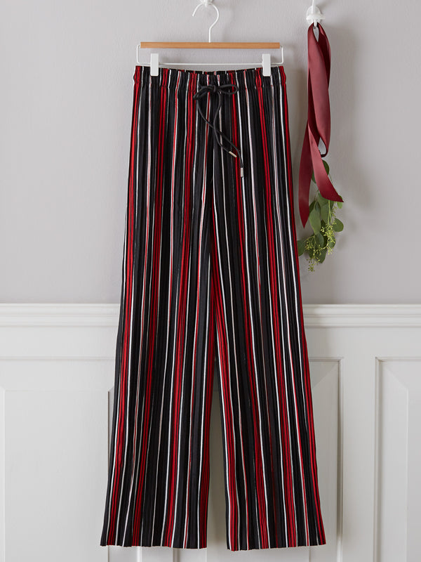 Compleat Crepe Striped Pants