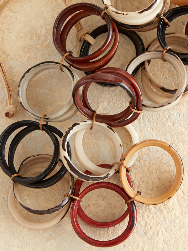 Tagua Tri-color Circles Necklace