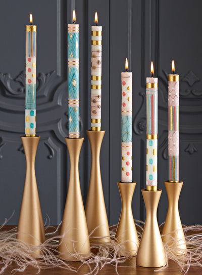 Dreamy Gold Hand-painted Candles