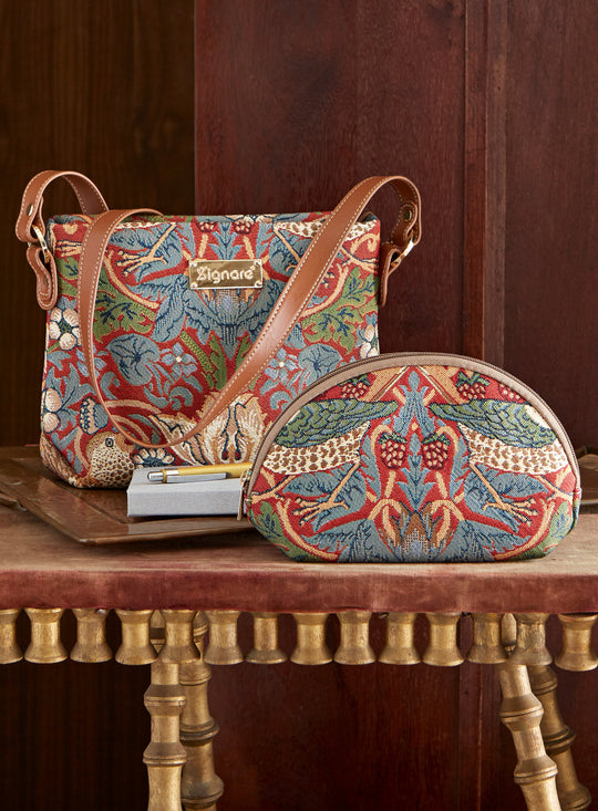 Strawberry Thief Tapestry Bag Set