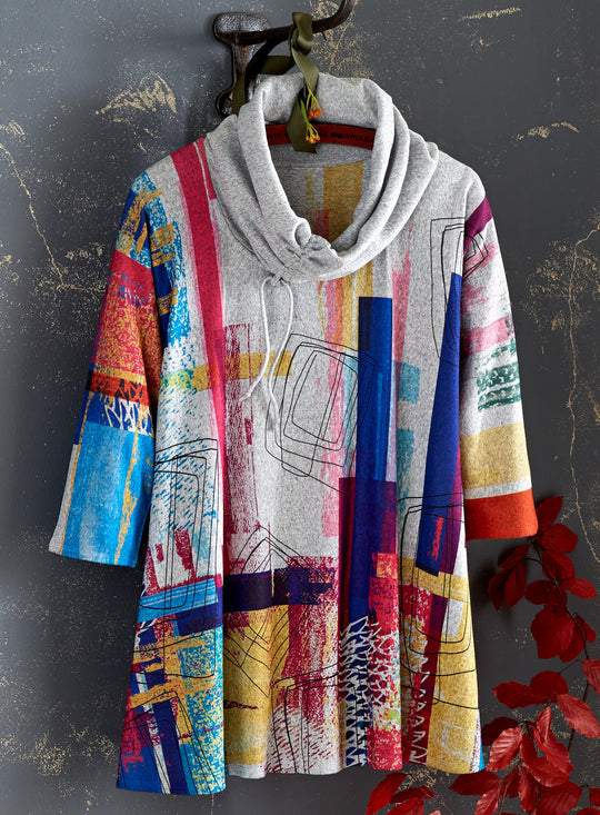 First Fridays Cowl-neck Pullover