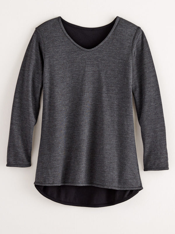 Double Up Reversible Long-sleeve Top