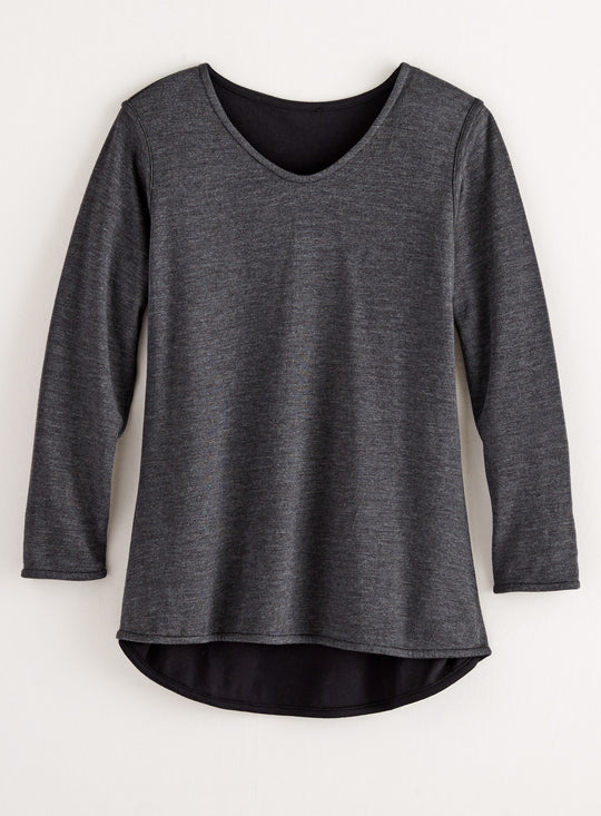 Double Up Reversible Long-sleeve Top