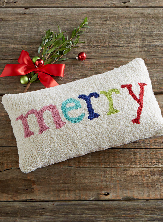 Merry Everything Hook Pillow
