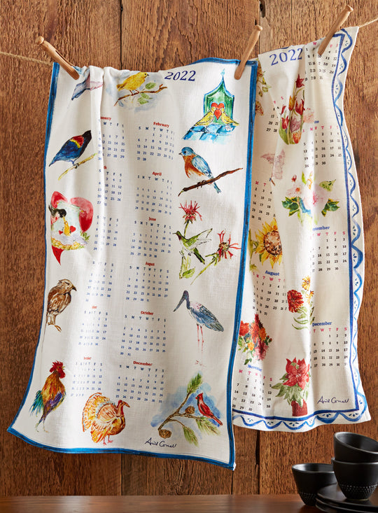 2022 Calendar Tea Towels - Set of 2