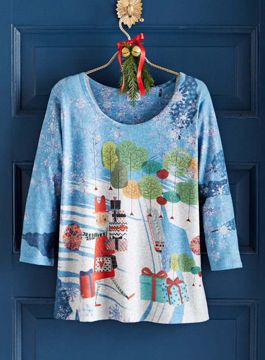 Suburban Santa Top FINAL SALE (No Returns)