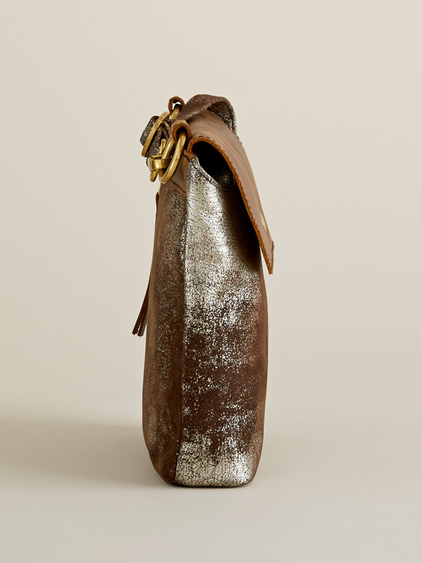 Silver Shimmer Convertible Bag