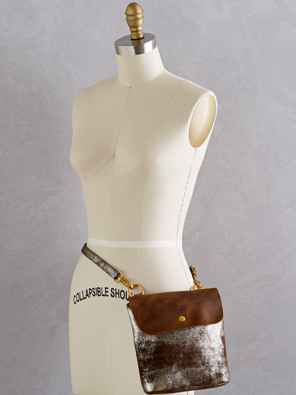 Silver Shimmer Convertible Bag