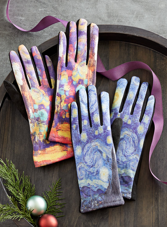 Impressionist Art Touch Screen Gloves