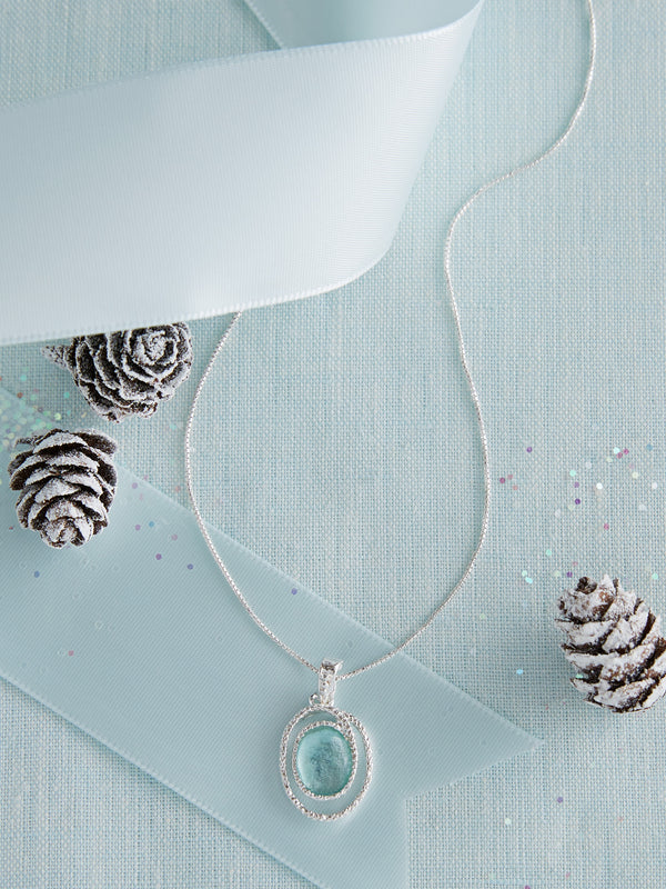Textured Swirl Roman Glass Necklace