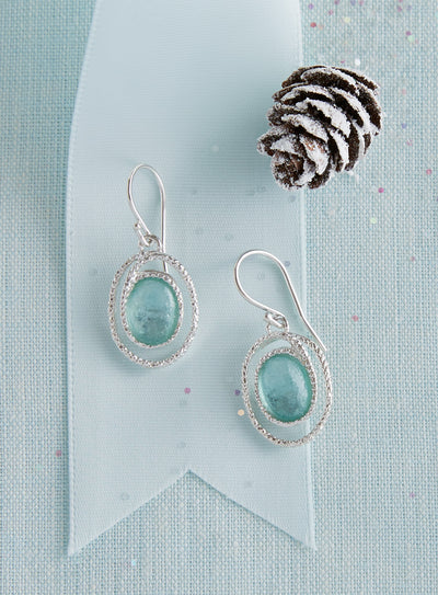 Textured Swirl Roman Glass Earrings