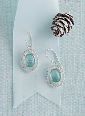 Textured Swirl Roman Glass Earrings
