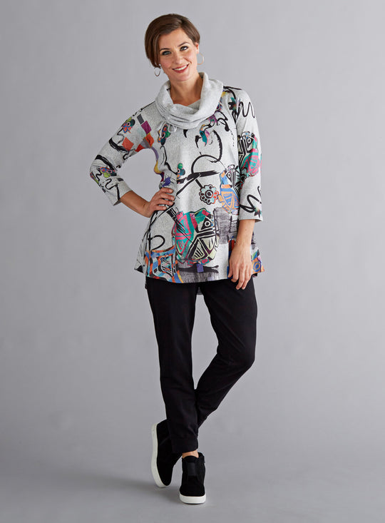 Studio Visit Cowl-neck Pullover