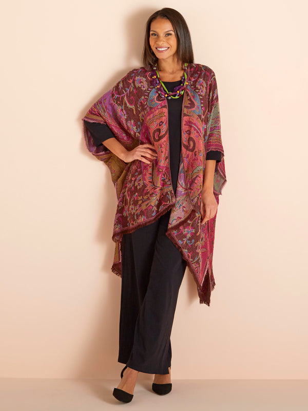 Vibrant Victorian Reversible Kimono Wrap