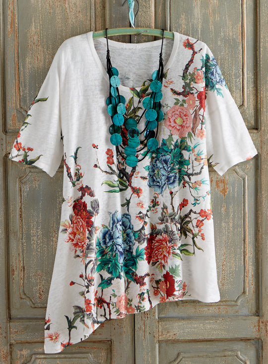 Porcelain Vase Short-Sleeved Tunic