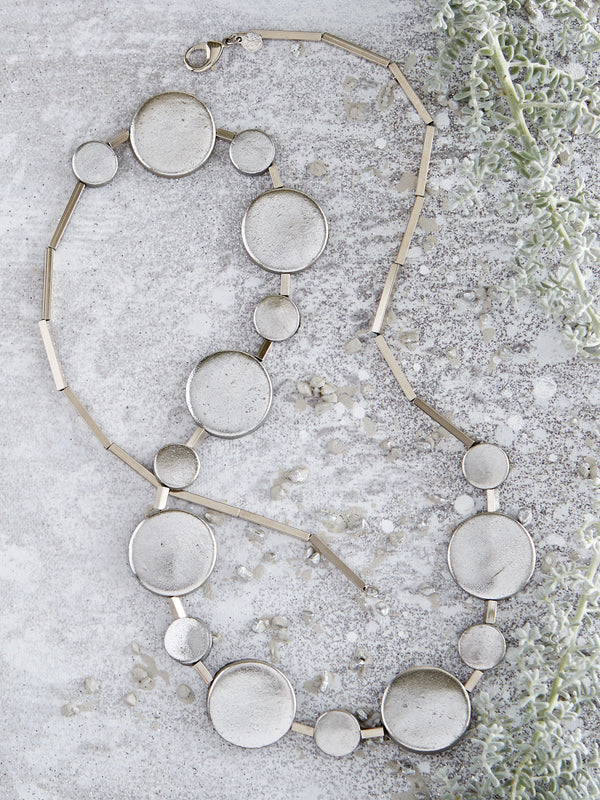 Coin Toss Silver Necklace