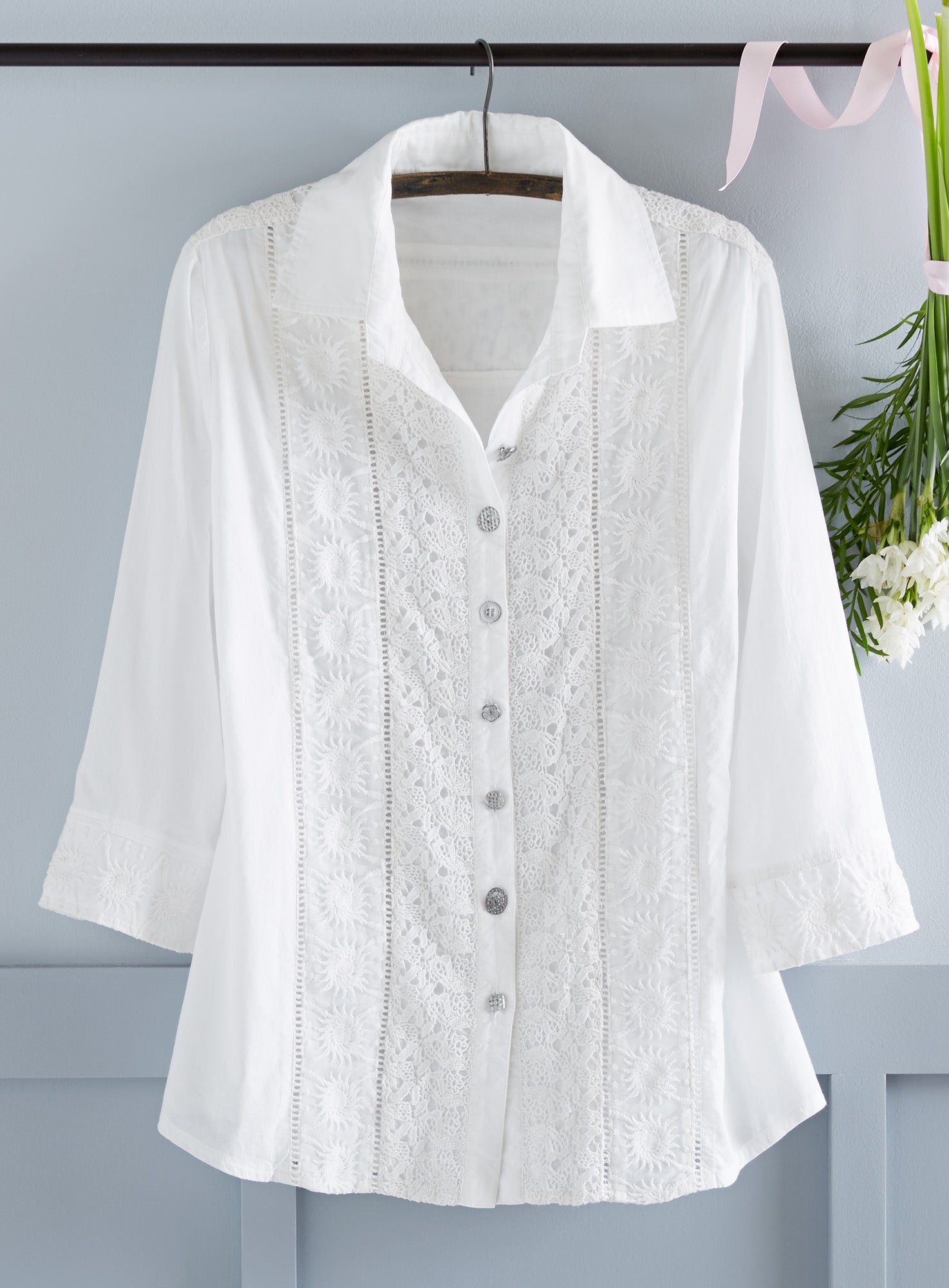 All the Trimmings Cotton Blouse | Petalura