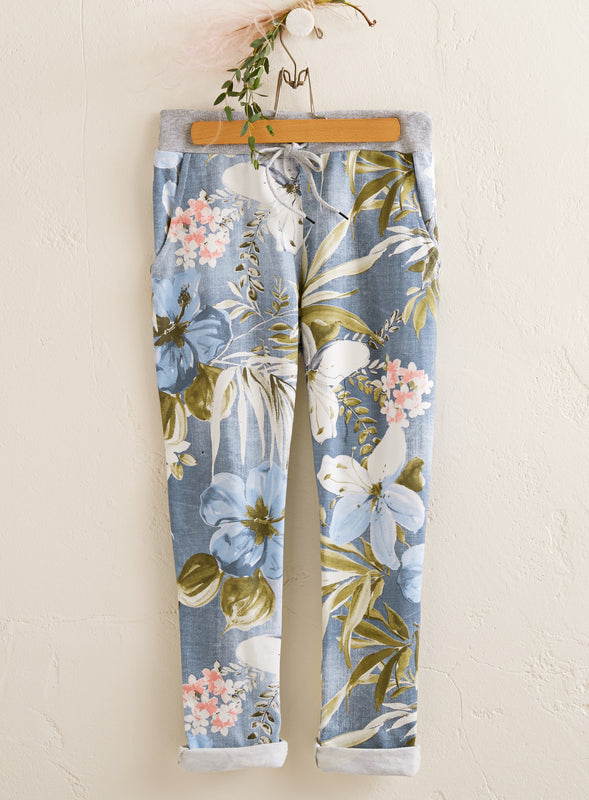 Favorite Fit Floral Cotton Terry Pants