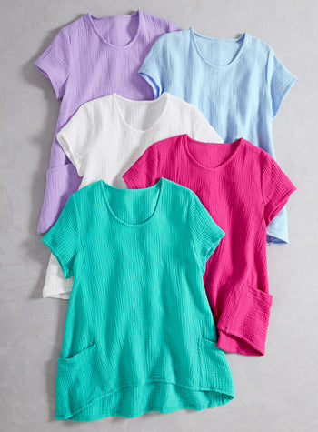 Cotton Ripple Trapeze Top FINAL SALE (No Returns)