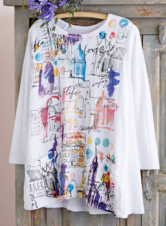 City Sketchbook Pocket Top