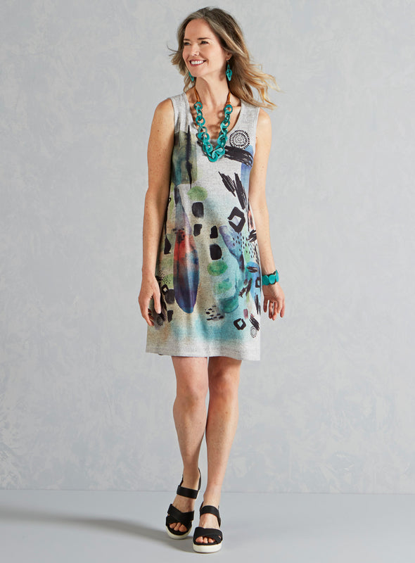 Watercolor Wash Tank Dress