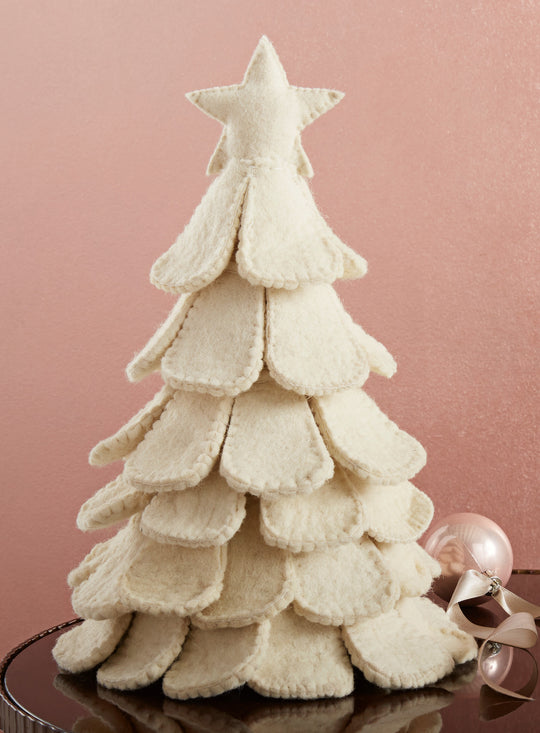 Ivory Harmony Hand-Felted Tree - Small