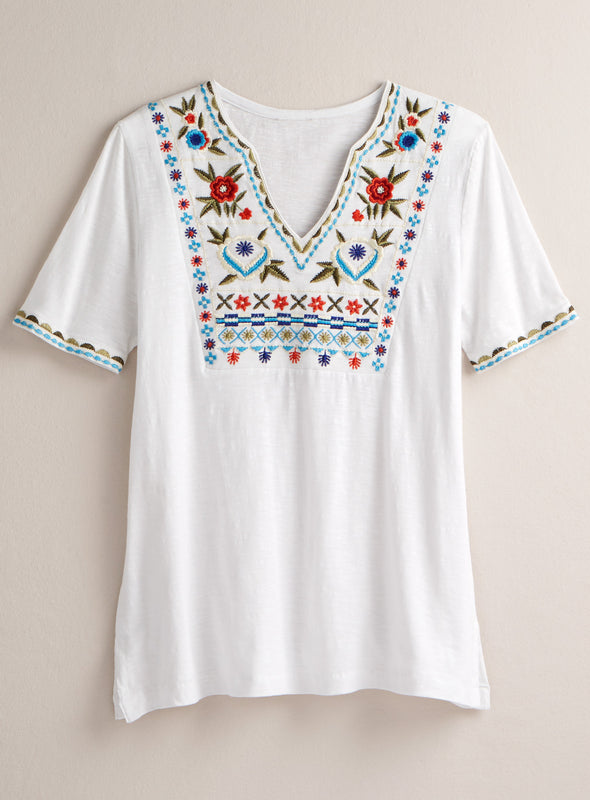 Valley of Flowers Embroidered Tee