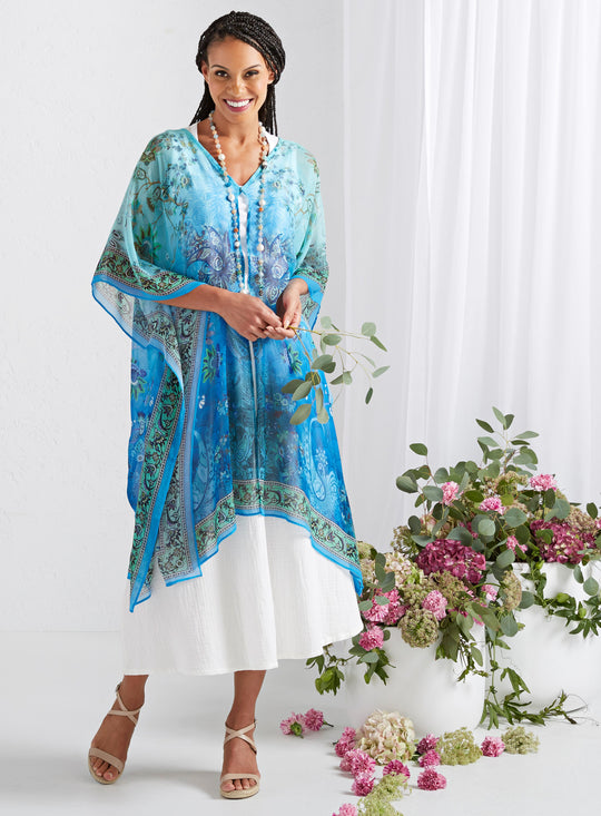 Paisley Skies Open Caftan