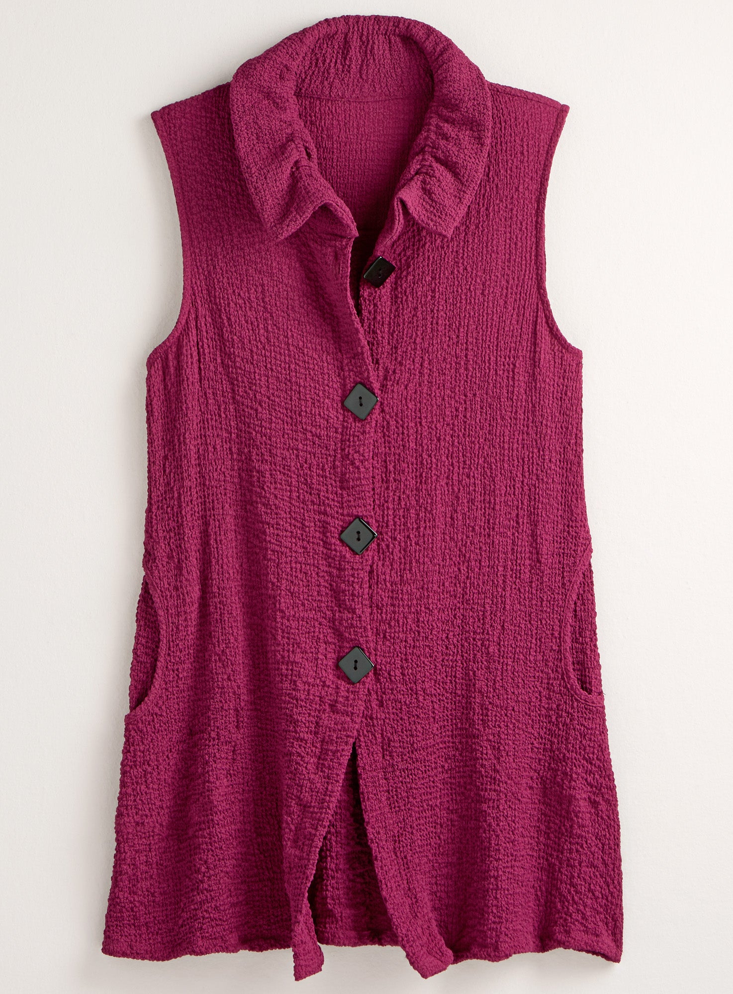 Evening Breeze Ruffle Collar Vest | Petalura