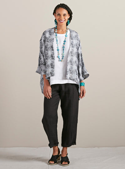 Linen and Ikat Jacket Outfit