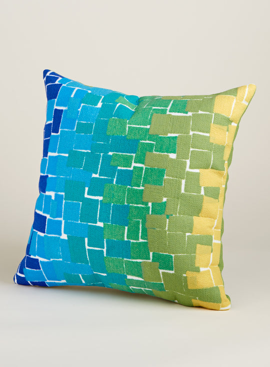 Ombré Tile Patio Pillow