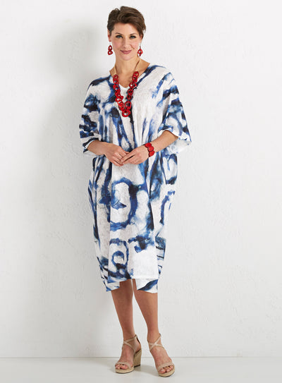 Shibori Short Caftan Dress