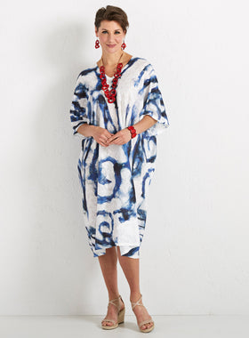 Shibori Short Caftan Dress