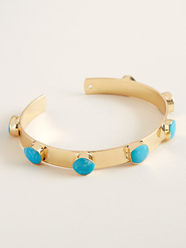 Turquoise Studded Cuff Bracelet