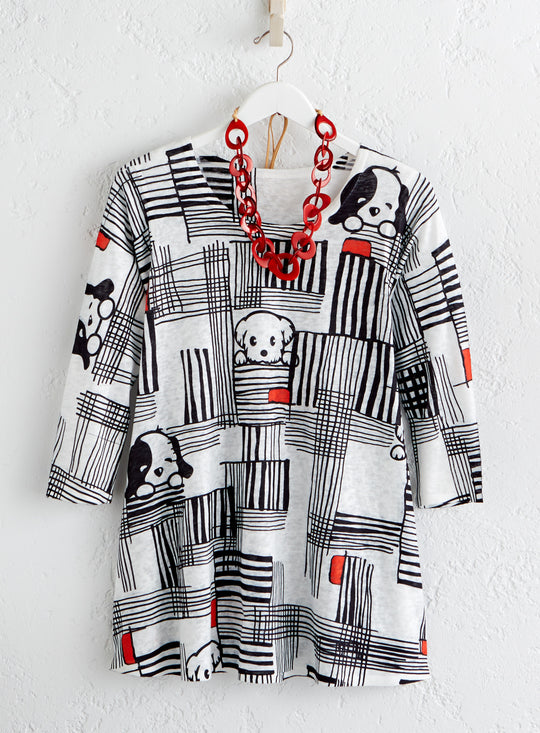 Puppy Love Striped Tunic