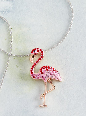 Crystal Flamingo Necklace