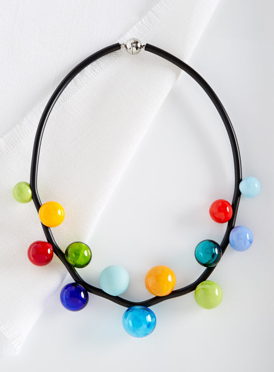 Hand-blown Bubble Glass Necklace