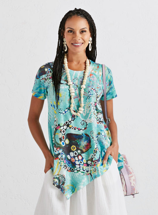 Octopus Garden Asymmetrical Top